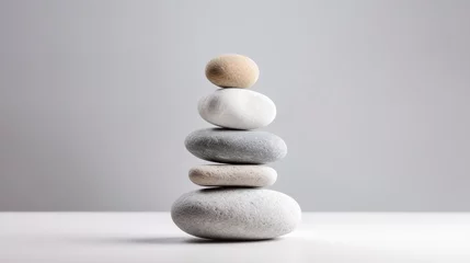  zen stones on white © sdk