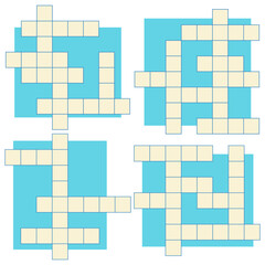 Creative vector illustration of crossword puzzle