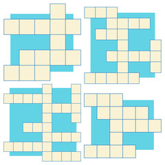 Creative vector illustration of crossword puzzle