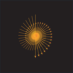 abstract sun burst