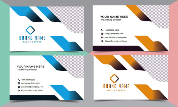 Set of Editable square business web banner design template. Suitable for social media post, instagram story and web ads. Vector illustration with Space to add picture
modern creative business card and