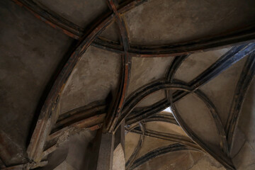 The roof of the ancient royal palace in Prague