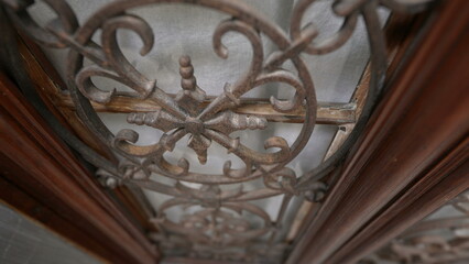 Religious Defense - Traditional Iron Gate Safeguarding Sacred Catholic Window Spaces