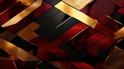 Abstract Postmodern Background Texture in the Colors Burgundy, Gold, Black - Beautiful Modern Burgundy, Gold and Black Backdrop - Postmodern Art Wallpaper created with Generative AI Technology