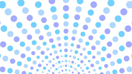 放射状に広がる水玉模様の背景