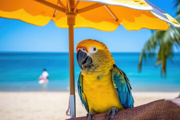 Macaw vacation nature birds blue caribbean exotic colorful parrot tropical bright