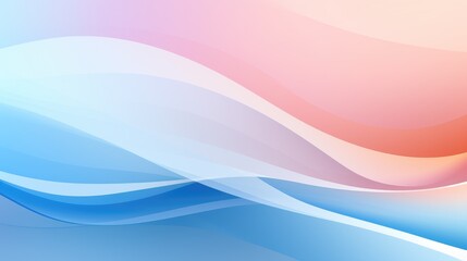 Naklejka premium Soothing Gradient Waves in Blue and Pink Hues 