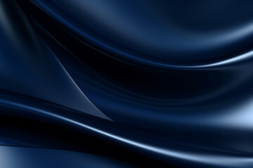 abstract blue background with smooth lines and waves, Generative Ai