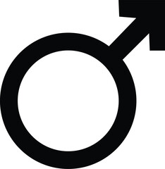 Gender Icon vector. male sign icon. male symbol isolated icon on yellow background.