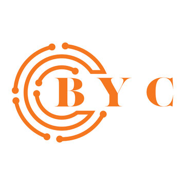 BYC letter design. BYC letter technology logo design on white background. BYC Monogram logo design for entrepreneur and business