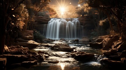 A winter fantasy scene that is magical and enchanting ,Winter Landscape,Panaromic Image