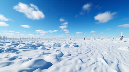 A winter morning in a remote wilderness area ,Winter Landscape,Panaromic Image