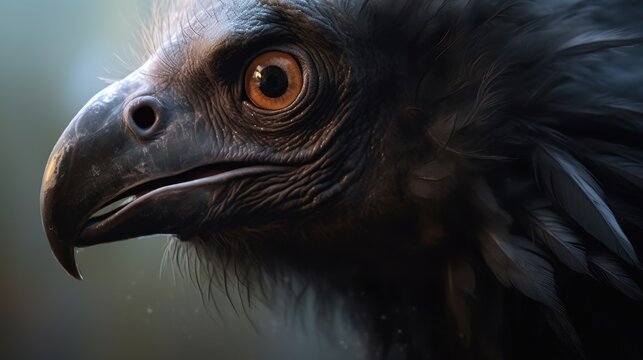  a close up of a bird's head with a lot of feathers on it's head and eyes.