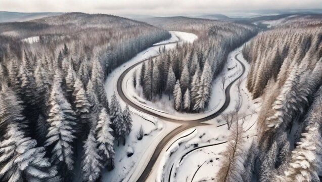 snow covered mountains