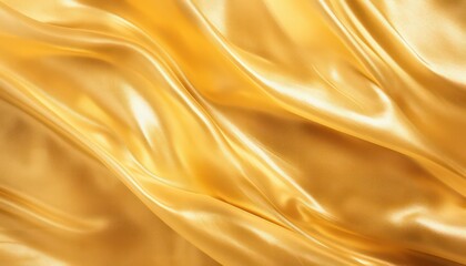 Silken elegance, textured light gold and yellow folded fabric background - obrazy, fototapety, plakaty