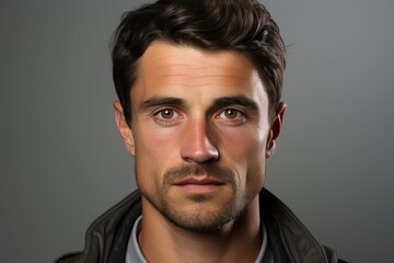 Obraz premium A close-up shot capturing the detailed view of a person wearing a jacket.