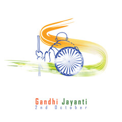 Gandhi Jayanthi, October 02, Mahatma Gandhi's Birthday, Father of the nation, India, Tri-color 