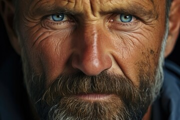 portrait of a man with blue eyes 