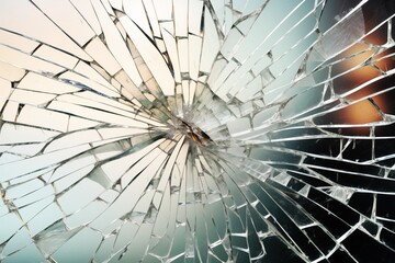 Shattered Laminated Glass Texture - Thriller, action, suspense, mystery concept - grain texture and dust scratches - bright background