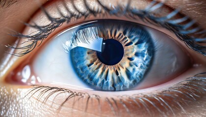 Perfect blue eye macro in a sterile environment and perfect vision in high resolution. The vision...