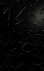 Crushed glass texture - black background