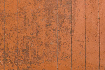 Shabby old dirty worn-out peeling brown wood floor texture boards background wooden plank