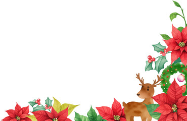 Cute Watercolor Christmas With Deer