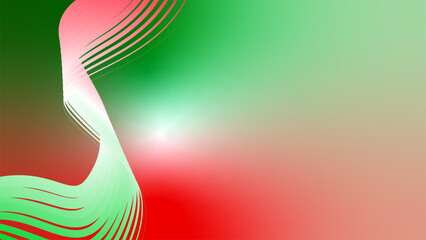 red white green flag colour gradient background abstract wavy tech lines  © Pankaj