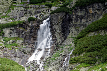 waterfall in the mountains