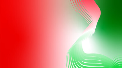 red white green flag colour gradient background abstract wavy tech lines  © Pankaj