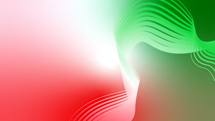 red white green flag colour gradient background abstract wavy tech lines  © Pankaj