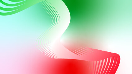 red white green flag colour gradient background abstract wavy tech lines  © Pankaj