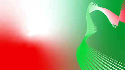 red white green flag colour gradient background abstract wavy tech lines  © Pankaj