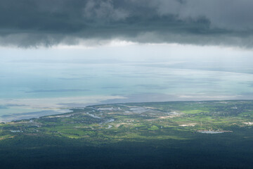 Panoramic view of the Gulf of Siam from the Bokor National Park, Cambodia	