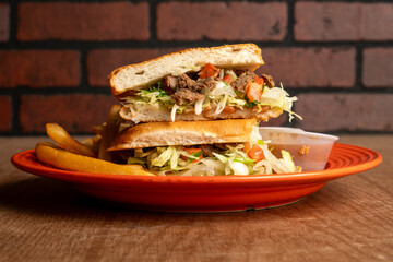 Mexican torta sandwich