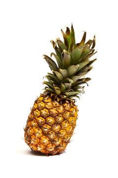 Ripe pineapple ona white background