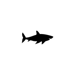 Shark icon simple sign. Shark icon design illustration  on white background 