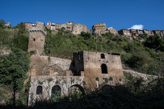 View of the ancient village of Blera in Viterbo, Lazio, Italy.