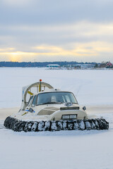 Hovercraft in winter