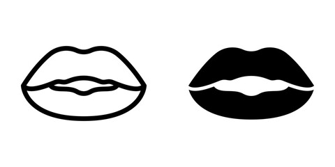 Lips icon. symbol for mobile concept and web design. vector illustration