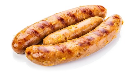 Bratwurst with sauerkraut and mustard