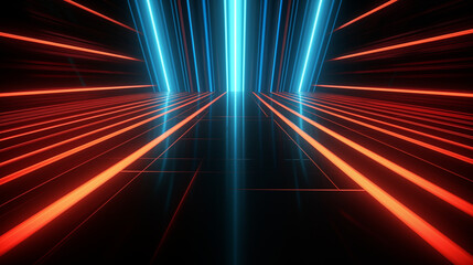 3D Rendered Neon Glow Abstract Backgrounds: Magenta Tones, Dynamic Ribbons, Virtual Clouds & Glowing Geometric Shapes in Dark Settings for Futuristic, Energy-Themed Wallpapers - generativ ai