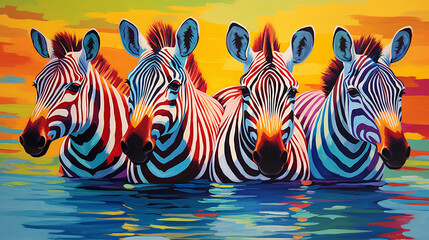 Zebras coloridas 