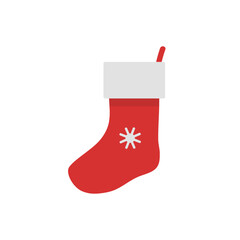 Christmas stocking - simple icon in flat design. Vector illustration.