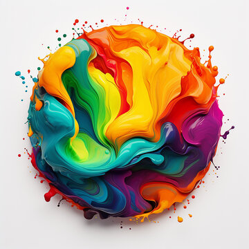 Líquido abstrato multicolorido