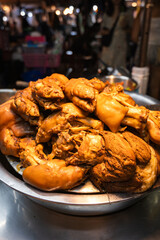 Stewed Pork Leg and Knuckle, popular Chinese street food in Thailand