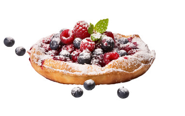 Mixed Berry Galette on transparent Background
