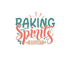 Obraz premium Funny merry christmas and holidays hand drawn lettering vector t-shirts design 