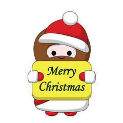 Cute God Jesus Christ with Christmas congratulation in color