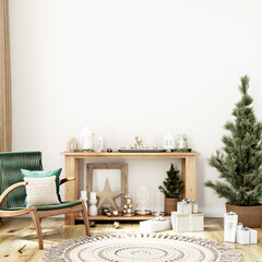 Interior background in living room Christmas 